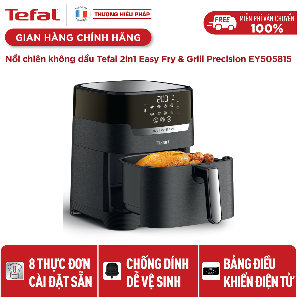 Review nồi chiên không dầu Tefal Easy Fry & Grill Precision EY505815 